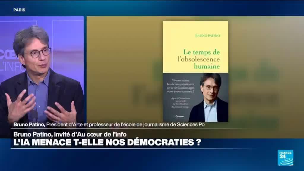 Bruno Patino invité d'Au cœur de l'info pour son livre "Le temps de l'obsolescence humaine"