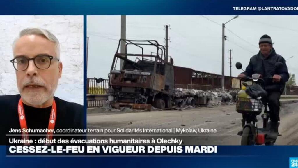 Guerre en Ukraine : des opérations d'évacuation humanitaires à Olechky en pleine trêve