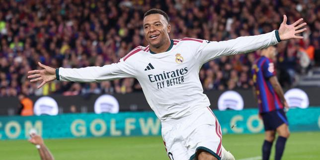 Espagne : avec son doublé, Kylian Mbappé fait plier le Barça et offre le Clasico au Real
