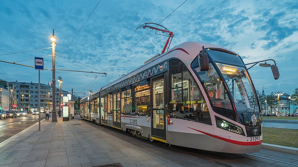 Tramway (en), Moscou, Russie (2018).